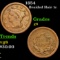 1854 Braided Hair Large Cent 1c Grades g+