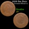 1820 Sm Date Coronet Head Large Cent 1c Grades g, good