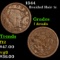 1844 Braided Hair Large Cent 1c Grades f details