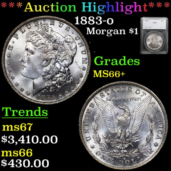 ***Auction Highlight*** 1883-o Morgan Dollar 1 Graded MS66+ by SEGS (fc)