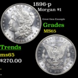 1896-p Morgan Dollar 1 Grades GEM Unc
