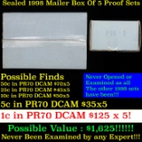 ***Auction Highlight*** Original sealed box 5- 1998 United States Mint Proof Sets (fc)