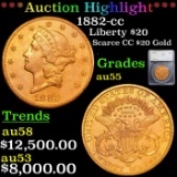 ***Auction Highlight*** 1882-cc Gold Liberty Double Eagle 20 Graded au55 By SEGS (fc)