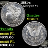 1881-s Morgan Dollar $1 Grades GEM+ UNC PL