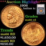 ***Auction Highlight*** 1906 Indian Cent 1c Graded ms66 rd By SEGS (fc)