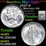 ***Auction Highlight*** 1927-d Mercury Dime 10c Graded ms64+ By SEGS (fc)