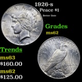 1926-s Peace Dollar $1 Grades Select Unc