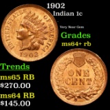 1902 Indian Cent 1c Grades Choice+ Unc RB