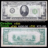 1928B $20 Green Seal Federal Reserve Note (New York, NY) Redeemable In Gold Grades vf++