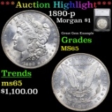 ***Auction Highlight*** 1890-p Morgan Dollar 1 Graded MS65 by SEGS (fc)