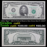 **Star Note** 1995 $5 Federal Reserve Note Green Seal Fr-1984G* Grades Gem CU