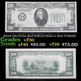 1934A $20 Green Seal Federal Reserve Note F-2055D Grades vf++