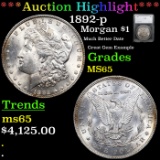 ***Auction Highlight*** 1892-p Morgan Dollar 1 Graded MS65 by SEGS (fc)