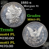 1881-s Morgan Dollar $1 Grades Select Unc+ PL