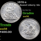 1876-s Seated Half Dollar 50c Grades Choice AU/BU Slider