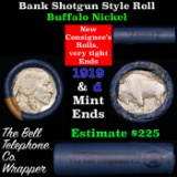 Buffalo Nickel Shotgun Roll in Old Bank Style 'Bell Telephone'  Wrapper 1919 & d Mint Ends