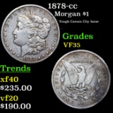 1878-cc Morgan Dollar $1 Grades vf++