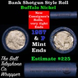 Buffalo Nickel Shotgun Roll in Old Bank Style 'Bell Telephone'  Wrapper 1937 & p Mint Ends