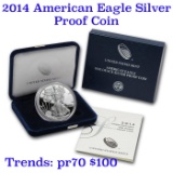 2014-W Silver Eagle Dollar With Original Box and COA 1