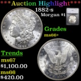 ***Auction Highlight*** 1882-s Morgan Dollar 1 Graded ms66+ By SEGS (fc)