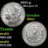 1921-p Morgan Dollar 1 Grades Select Unc