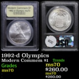 . 1992-d Olympics Modern Commem Dollar $1 Graded ms70, Perfection By USCG