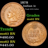 1878 Indian Cent 1c Grades Select Unc BN