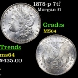 1878-p 7tf Morgan Dollar $1 Grades Choice Unc