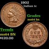 1902 Indian Cent 1c Grades Choice Unc BN