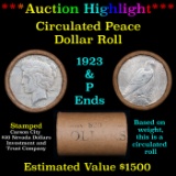 ***Auction Highlight*** Carson City silver dollar roll, 20 coin 1923 & 'P' Ends (fc)