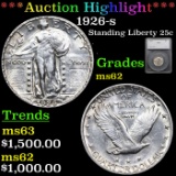 ***Auction Highlight*** 1926-s Standing Liberty Quarter 25c Graded ms62 By SEGS (fc)