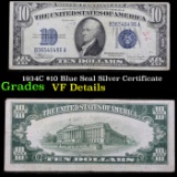 1934C $10 Blue Seal Silver Certificate Grades vf details