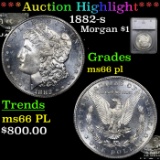 ***Auction Highlight*** 1882-s Morgan Dollar 1 Graded ms66 pl By SEGS (fc)