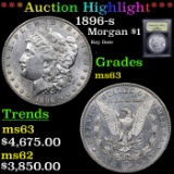 ***Auction Highlight*** 1896-s Morgan Dollar 1 Graded Select Unc By USCG (fc)