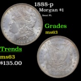 1888-p Morgan Dollar 1 Grades Select Unc