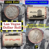 ***Auction Highlight*** Full Morgan/Peace Casino Las Vegas Sands silver $1 roll $20, 1888 & P end (f