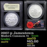 . 2007-p Jamestown Modern Commem Dollar $1 Graded ms70, Perfection By USCG