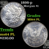 1898-p Morgan Dollar 1 Grades Choice Unc PL