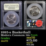 1995-s Basketball Modern Commem Half Dollar 50c Grades ms70, Perfection