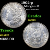 1902-p Morgan Dollar 1 Grades Select Unc