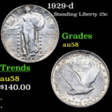 1929-d Standing Liberty Quarter 25c Grades Choice AU/BU Slider