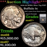 ***Auction Highlight*** 1938-d/d RPM-2 Buffalo Nickel Near Top POP! 5c Graded ms67+ By SEGS (fc)