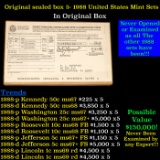 ***Auction Highlight*** Original sealed box 5- 1988 United States Mint Sets (fc)