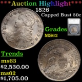 ***Auction Highlight*** 1826 Capped Bust Half Dollar 50c Graded MS62 by SEGS (fc)