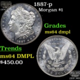 1887-p Morgan Dollar 1 Grades Choice Unc DMPL
