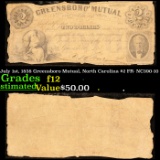 July 1st, 1858 Greensboro Mutual, North Carolina $2 FR- NC390-10 Grades f, fine
