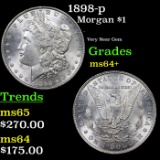 1898-p Morgan Dollar 1 Grades Choice+ Unc