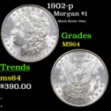 1902-p Morgan Dollar 1 Grades Choice Unc