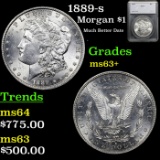 1889-s Morgan Dollar 1 Grades ms63+ by SEGS