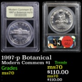 1997-p Botanical  Modern Commem Dollar $1 Grades ms70, Perfection